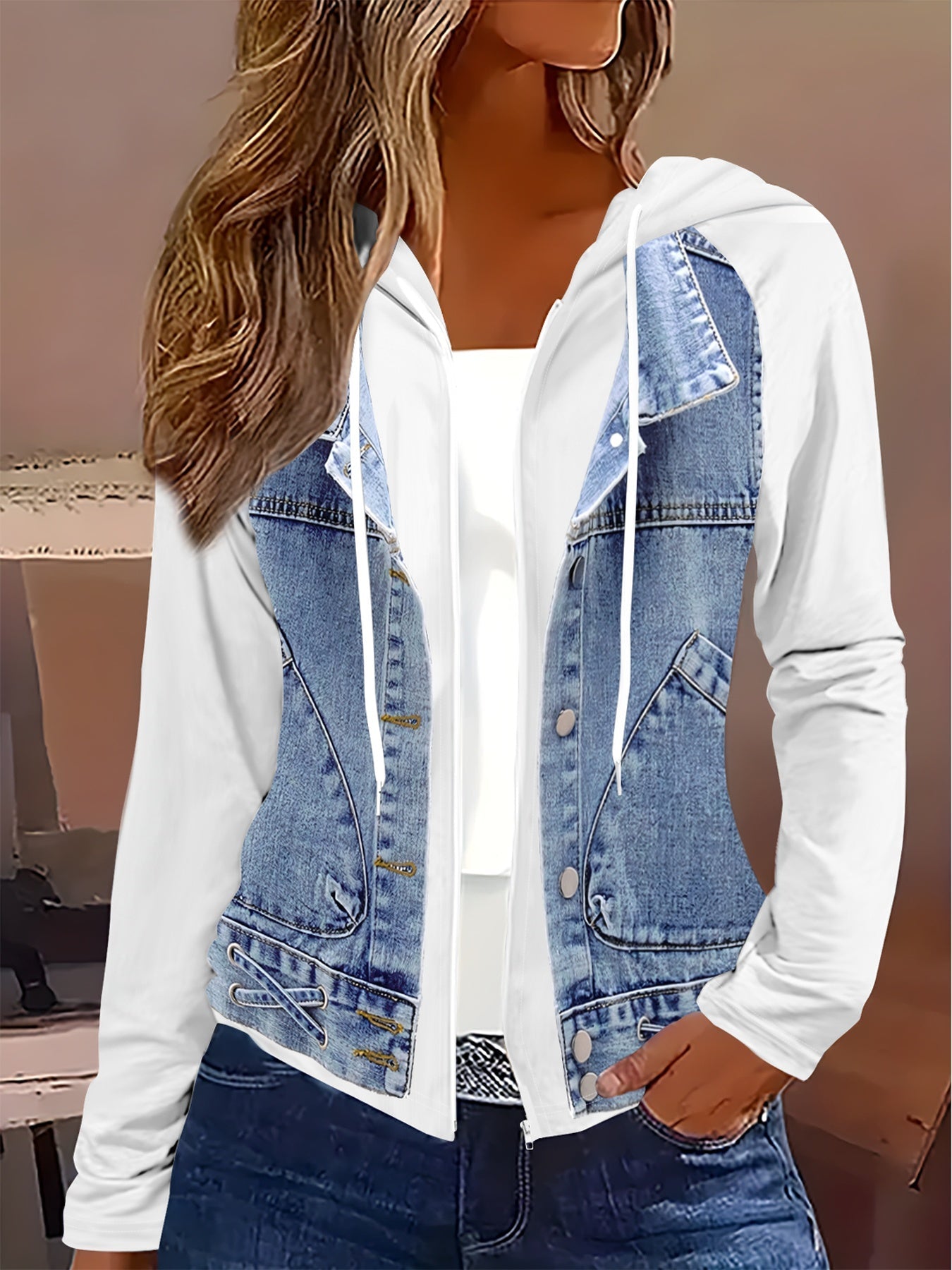 Women's Long Sleeve Hooded Jacket
