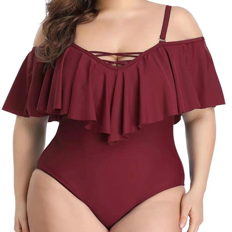 Ruffled Plus Size Slimming Bikini