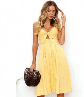 Women's Summer Sleeveless Backless Strap Close-fitting Long Dress