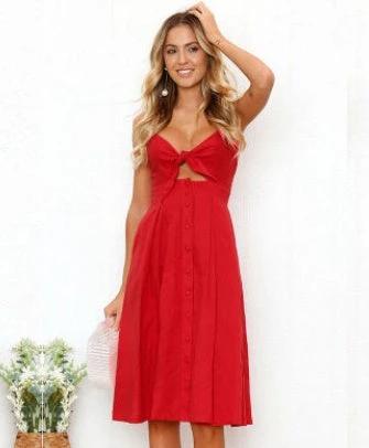 Women's Summer Sleeveless Backless Strap Close-fitting Long Dress
