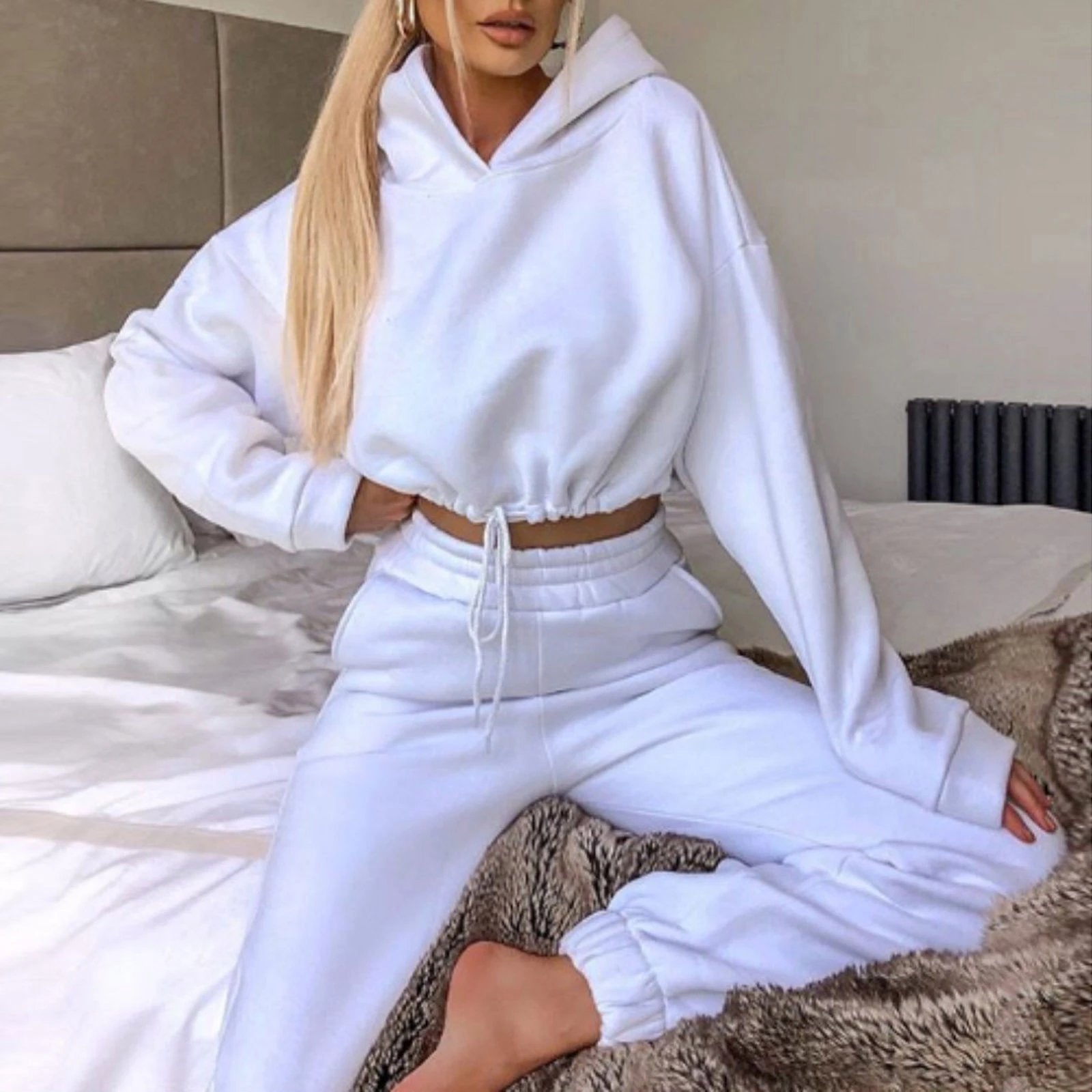 Women's Casual/Sporty 2 PC Hooded Sweatsuit