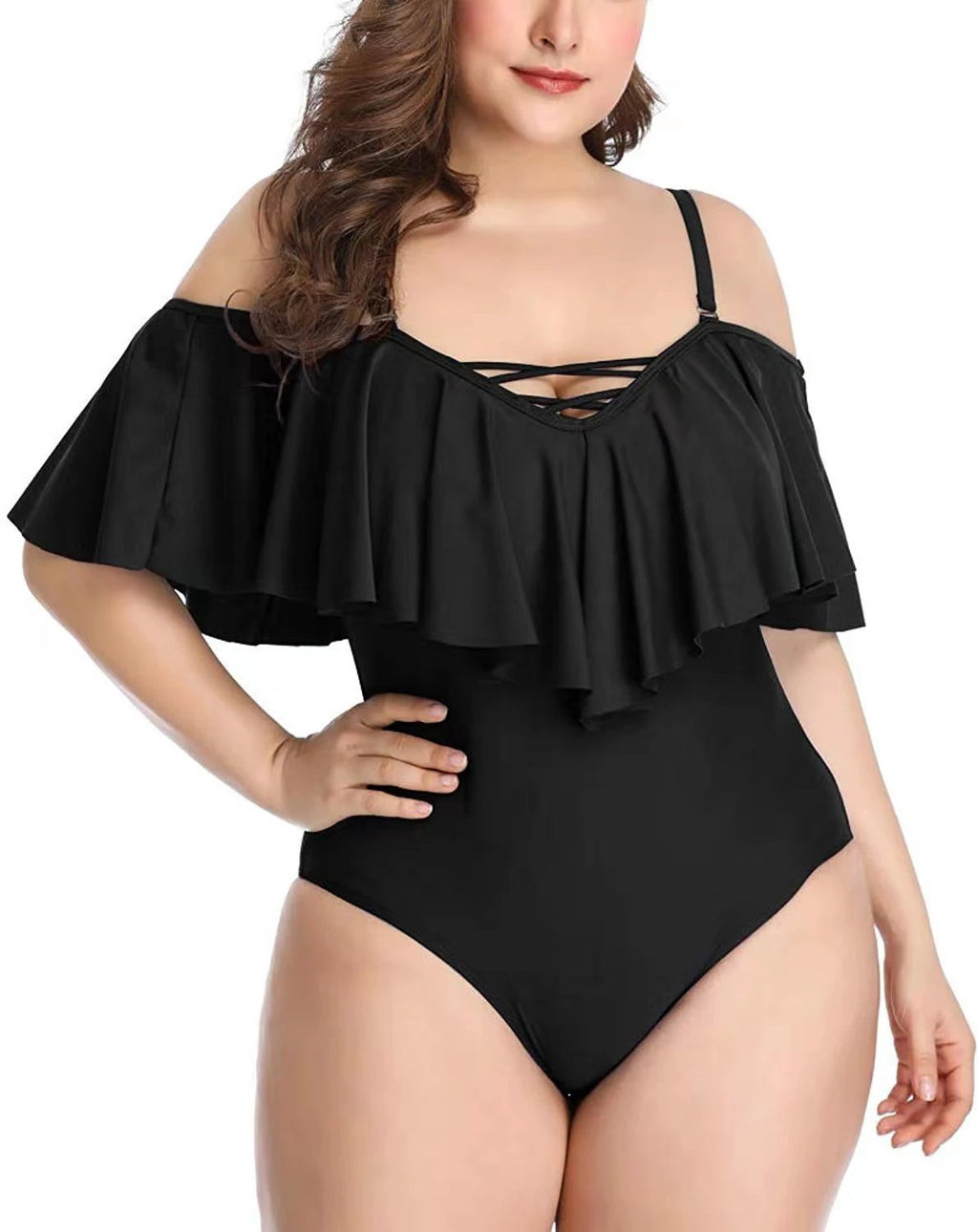 Ruffled Plus Size Slimming Bikini