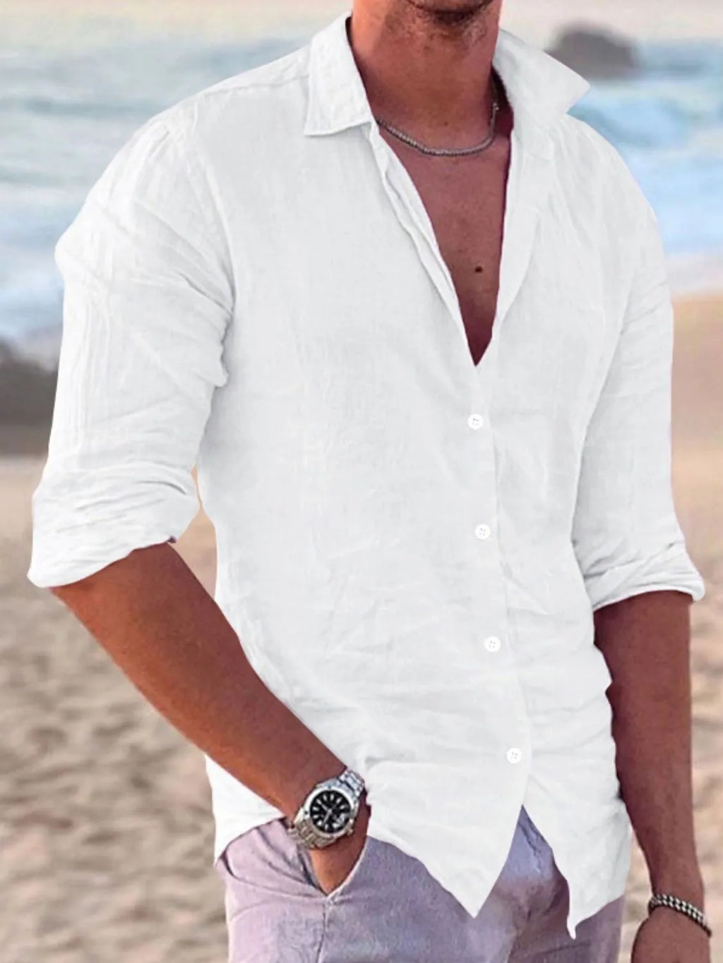 Men's Button Up Long Sleeve Shirt
