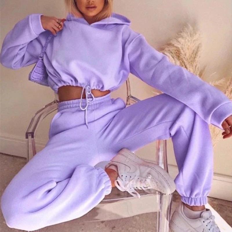 Women's Casual/Sporty 2 PC Hooded Sweatsuit