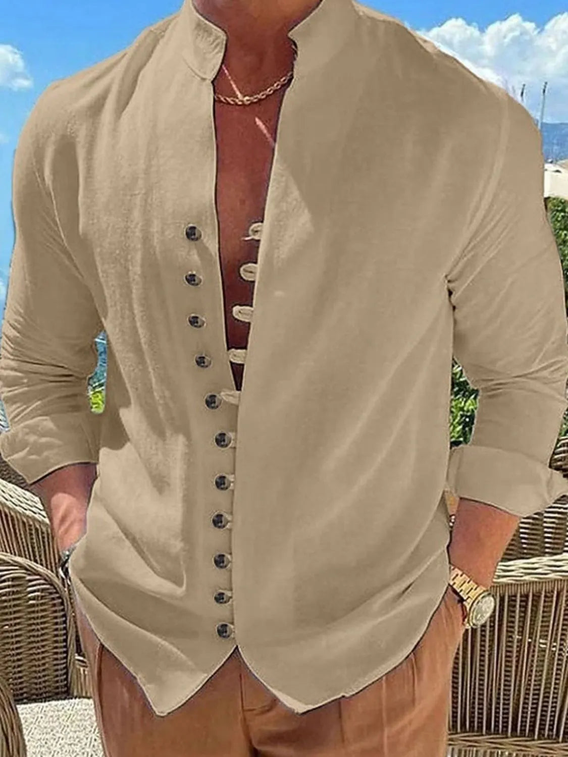Men's Button Up Long Sleeve Shirt
