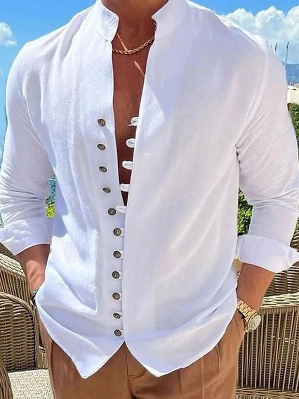 Men's Button Up Long Sleeve Shirt