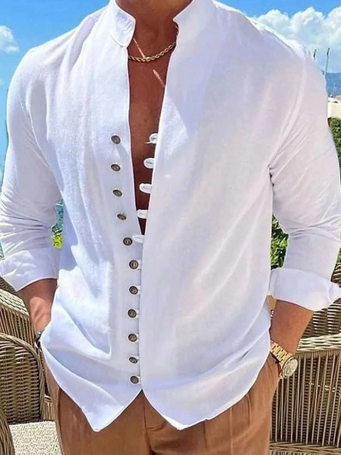 Men's Button Up Long Sleeve Shirt