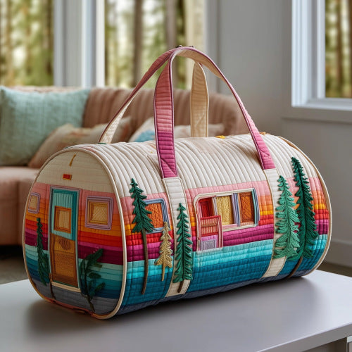 Quilted Embroidery Travel Bag