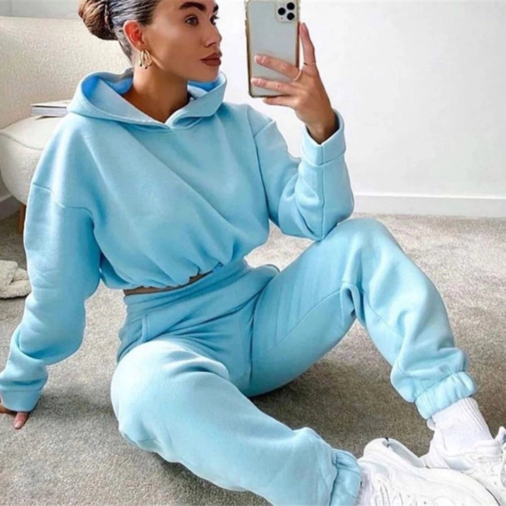 Women's Casual/Sporty 2 PC Hooded Sweatsuit