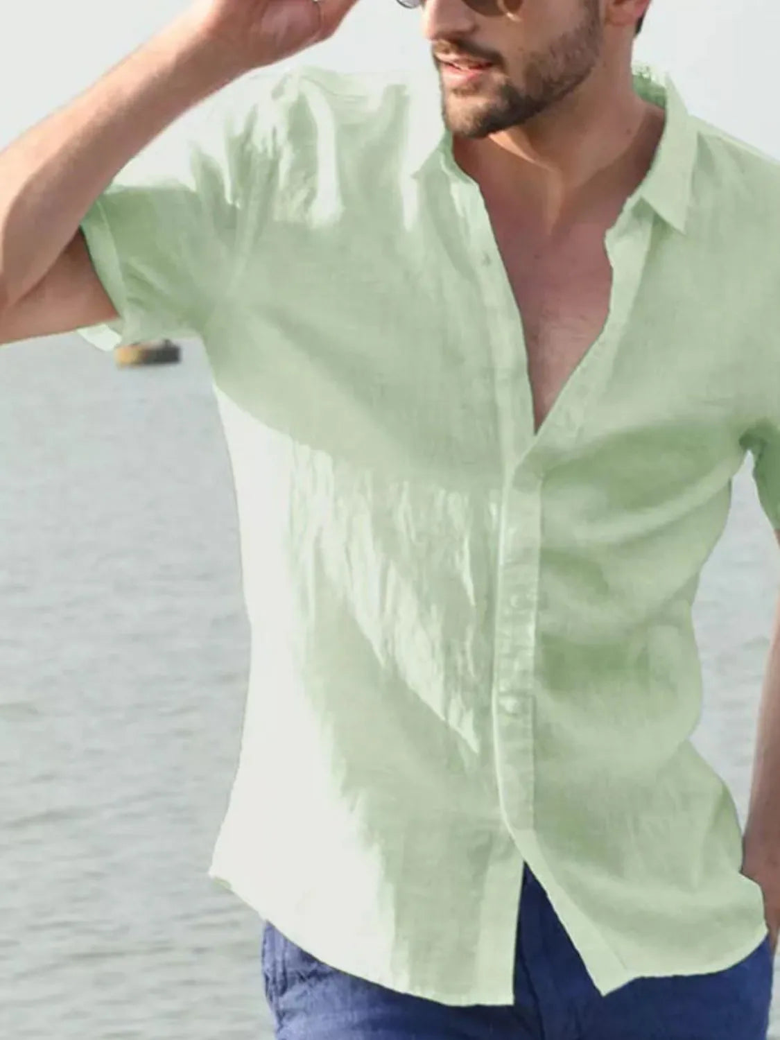 Men's Button Up Short Sleeve Shirt