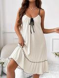Ful Size Tiered Ruffled Lounge Dress with Contrast Trim