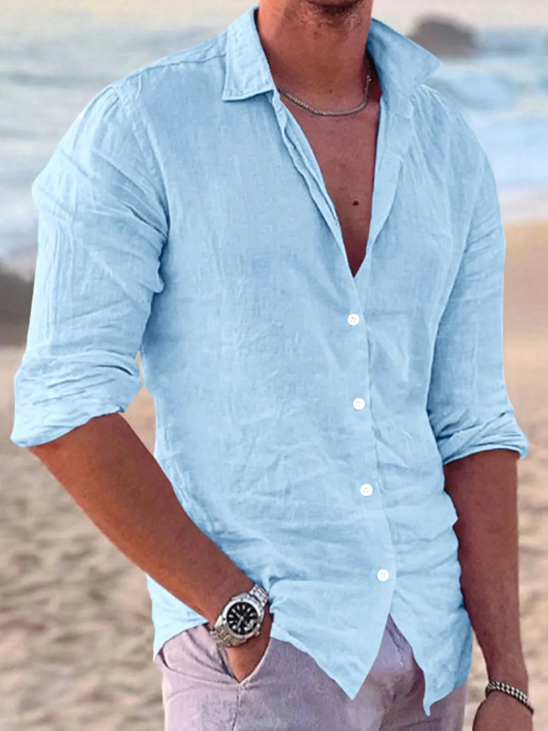 Men's Button Up Long Sleeve Shirt