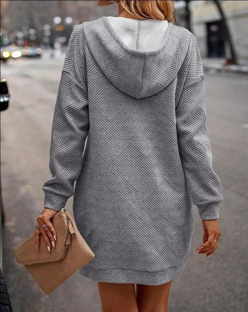 Casual Hoody Mid-Length Dress
