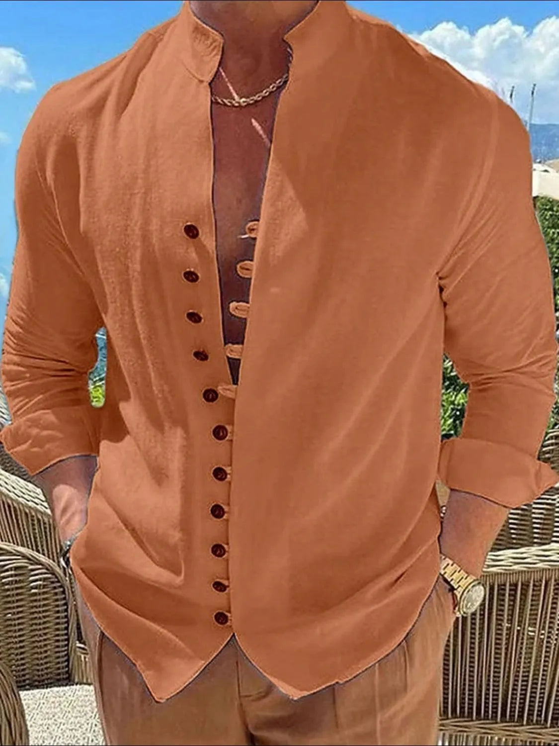 Men's Button Up Long Sleeve Shirt