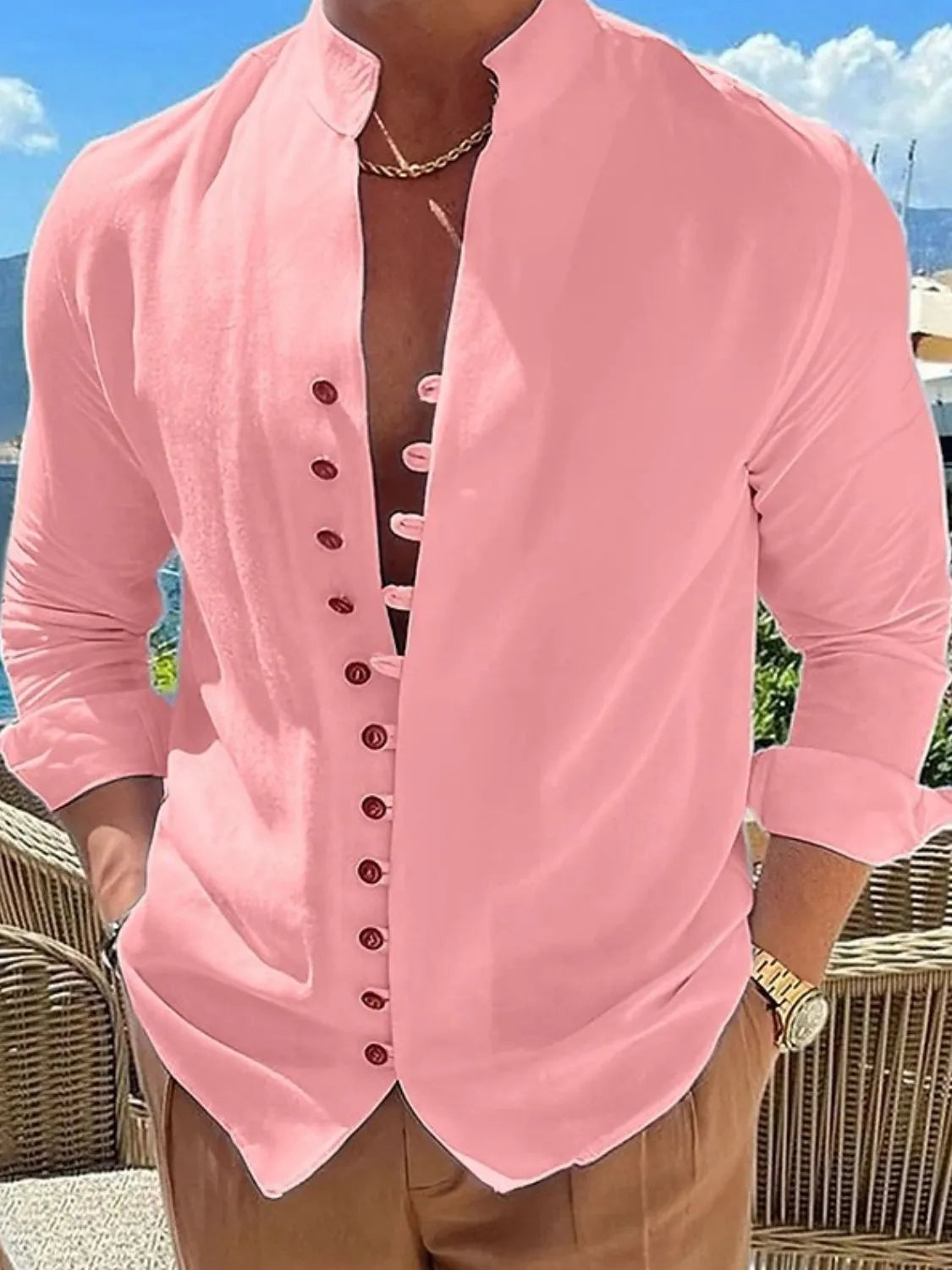 Men's Button Up Long Sleeve Shirt