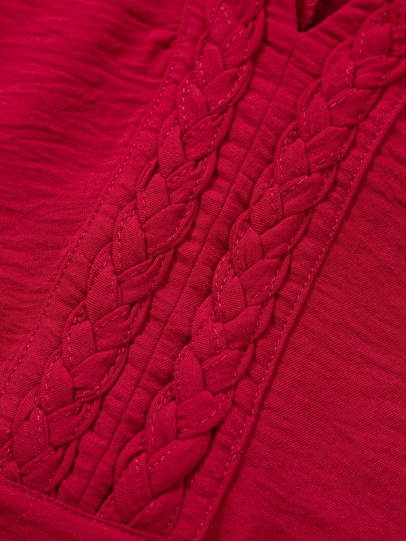 Braided Detail Half Sleeve Blouse