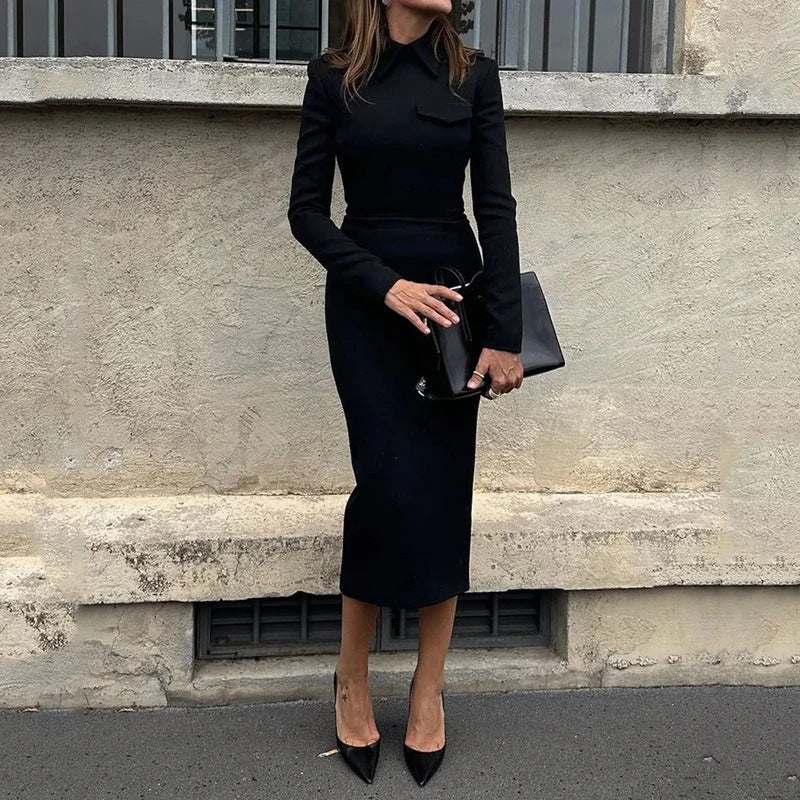 Stylish Slim Wrap Hip Dress