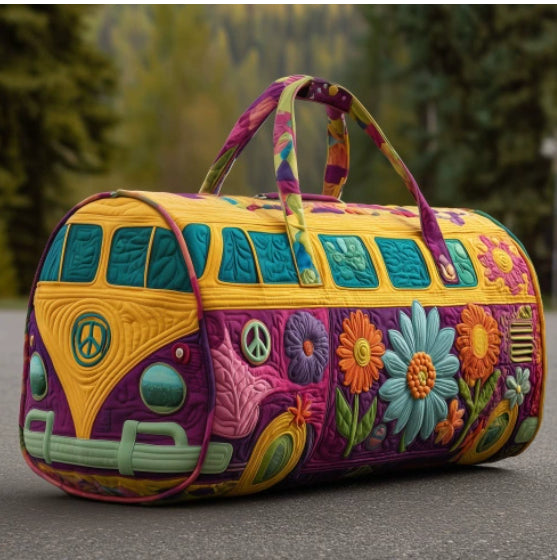 Quilted Embroidery Travel Bag
