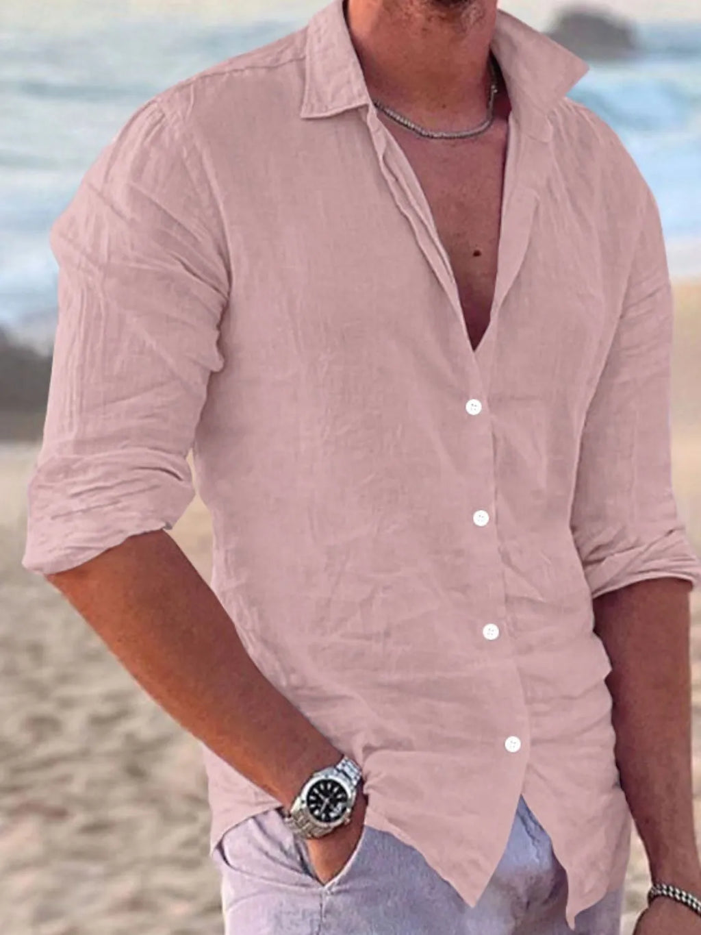 Men's Button Up Long Sleeve Shirt