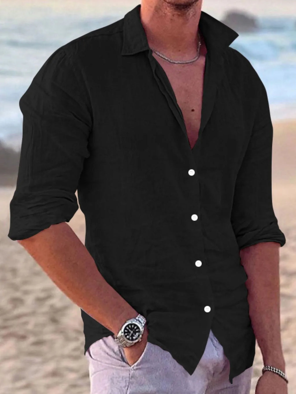 Men's Button Up Long Sleeve Shirt