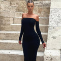 Backless Long Sleeve Tube Top Dress