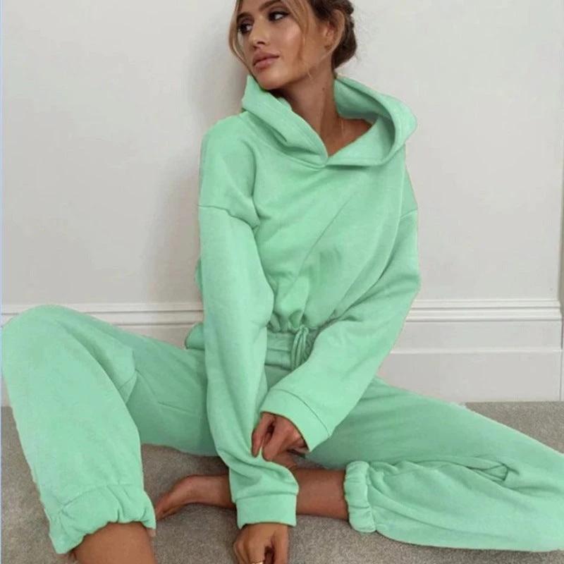 Women's Casual/Sporty 2 PC Hooded Sweatsuit