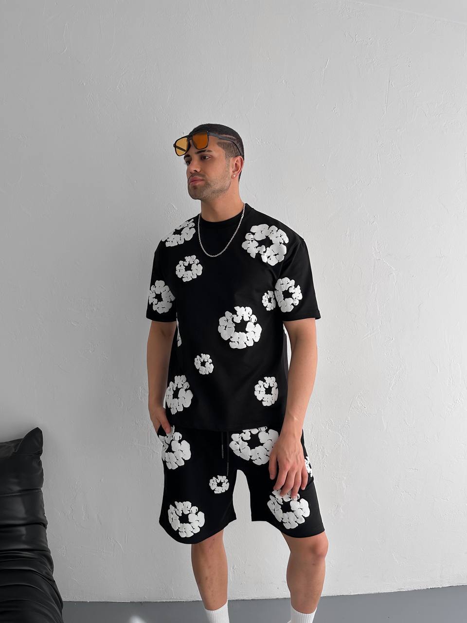 Men's Floral Shorts Set