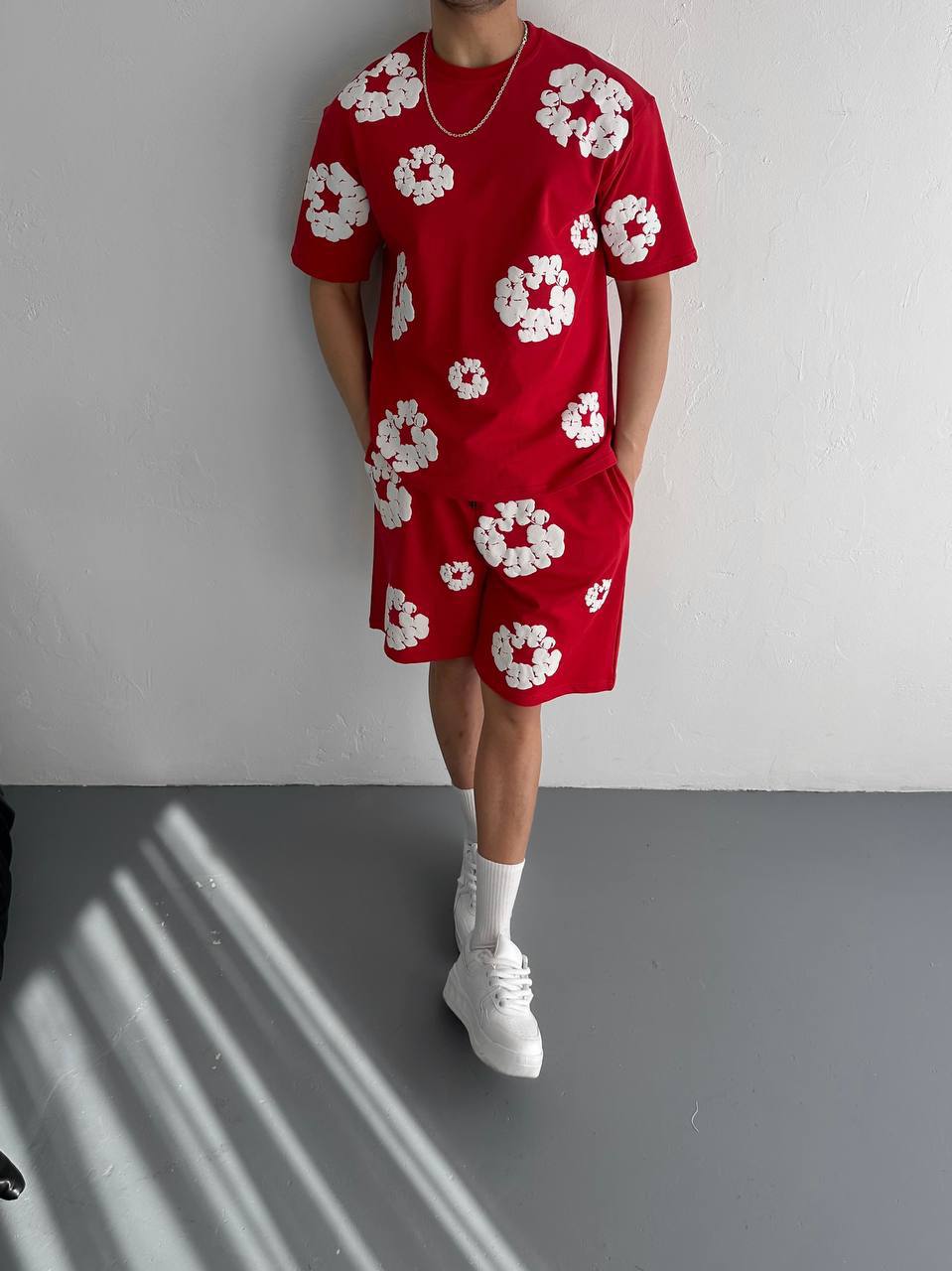 Men's Floral Shorts Set