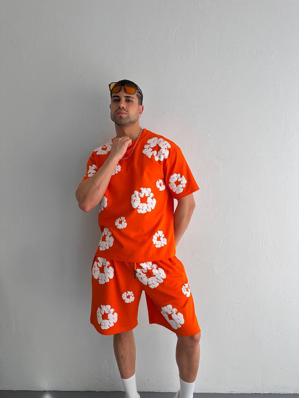 Men's Floral Shorts Set