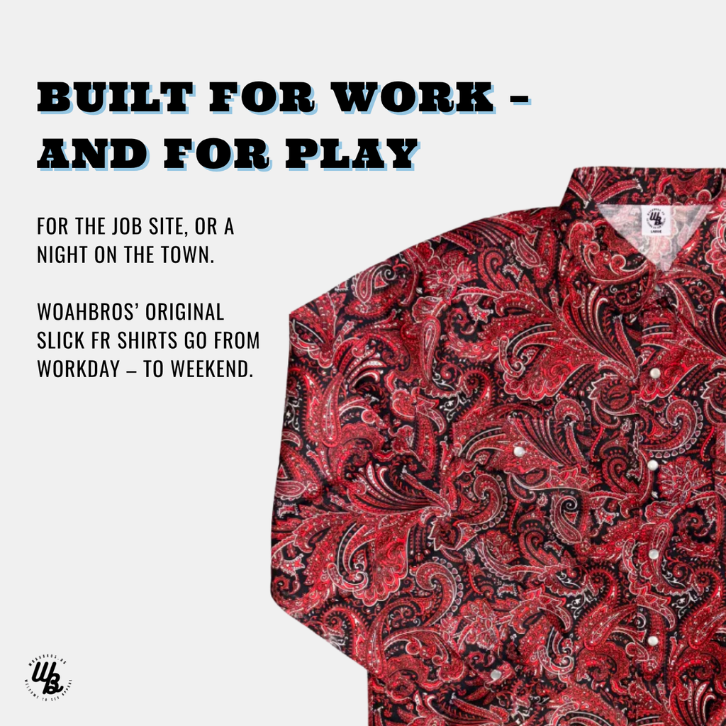 WoahBros Red Paisley FR Shirt