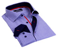 Fitted Button-Up Shirt w/Contrast Trimming - Final Sale