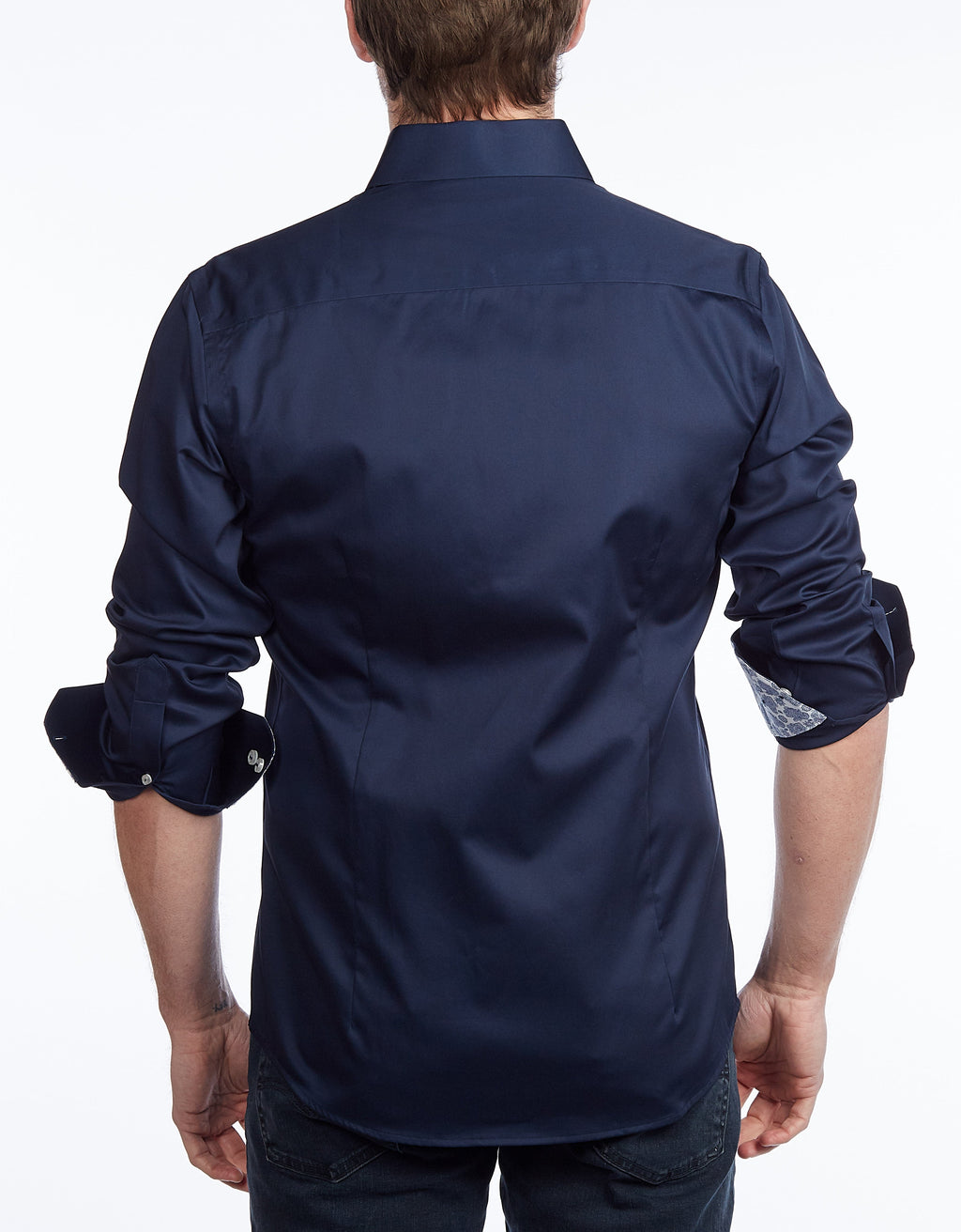 Contrast Collar Button-Up Shirt // Contemporary Fit - Final Sale