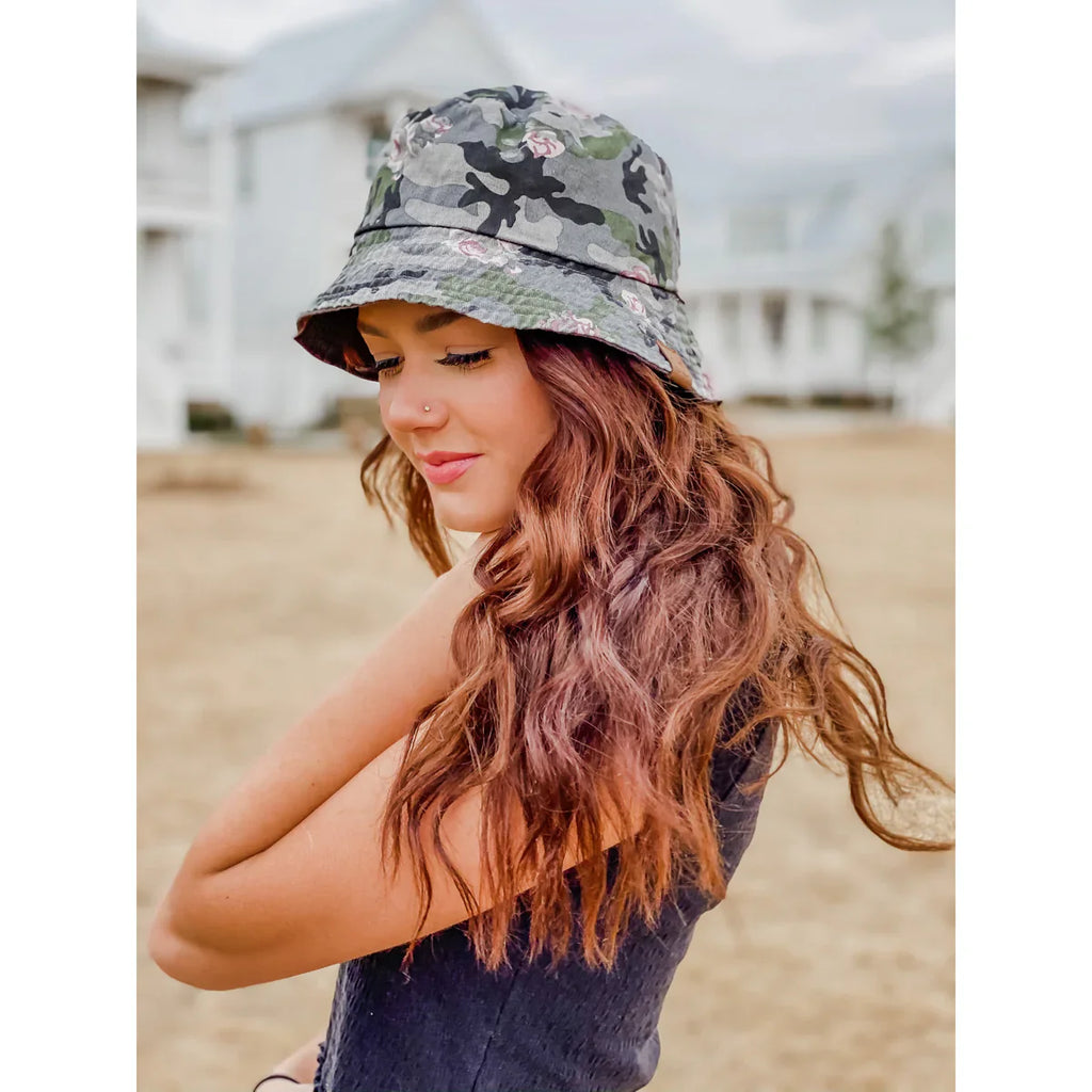Floral  C.C  Reversible Bucket Hat