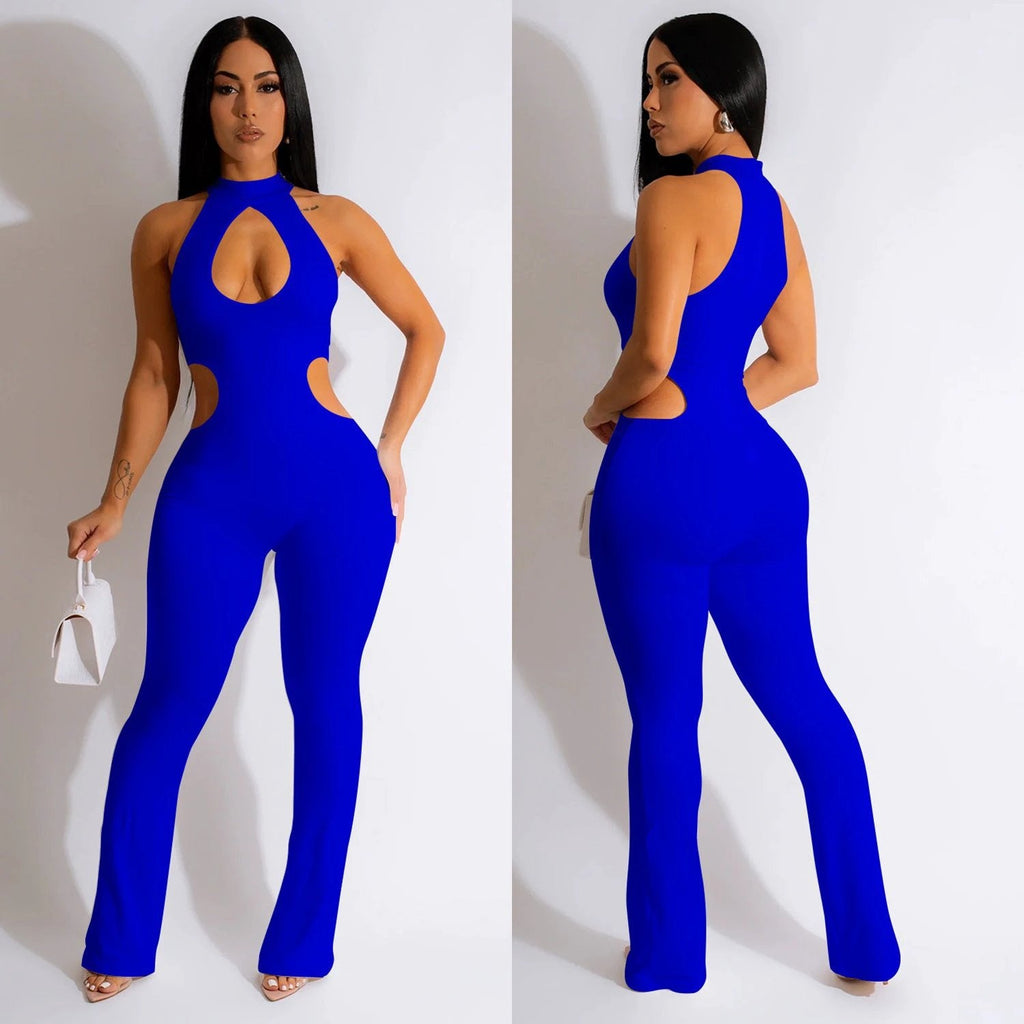 Halter Hollow-out Jumpsuit