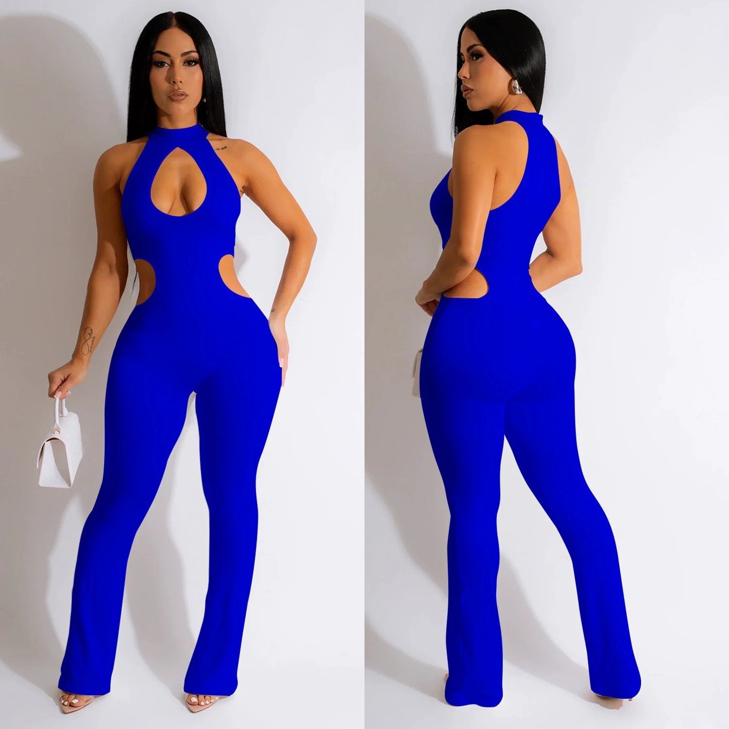 Halter Hollow-out Jumpsuit