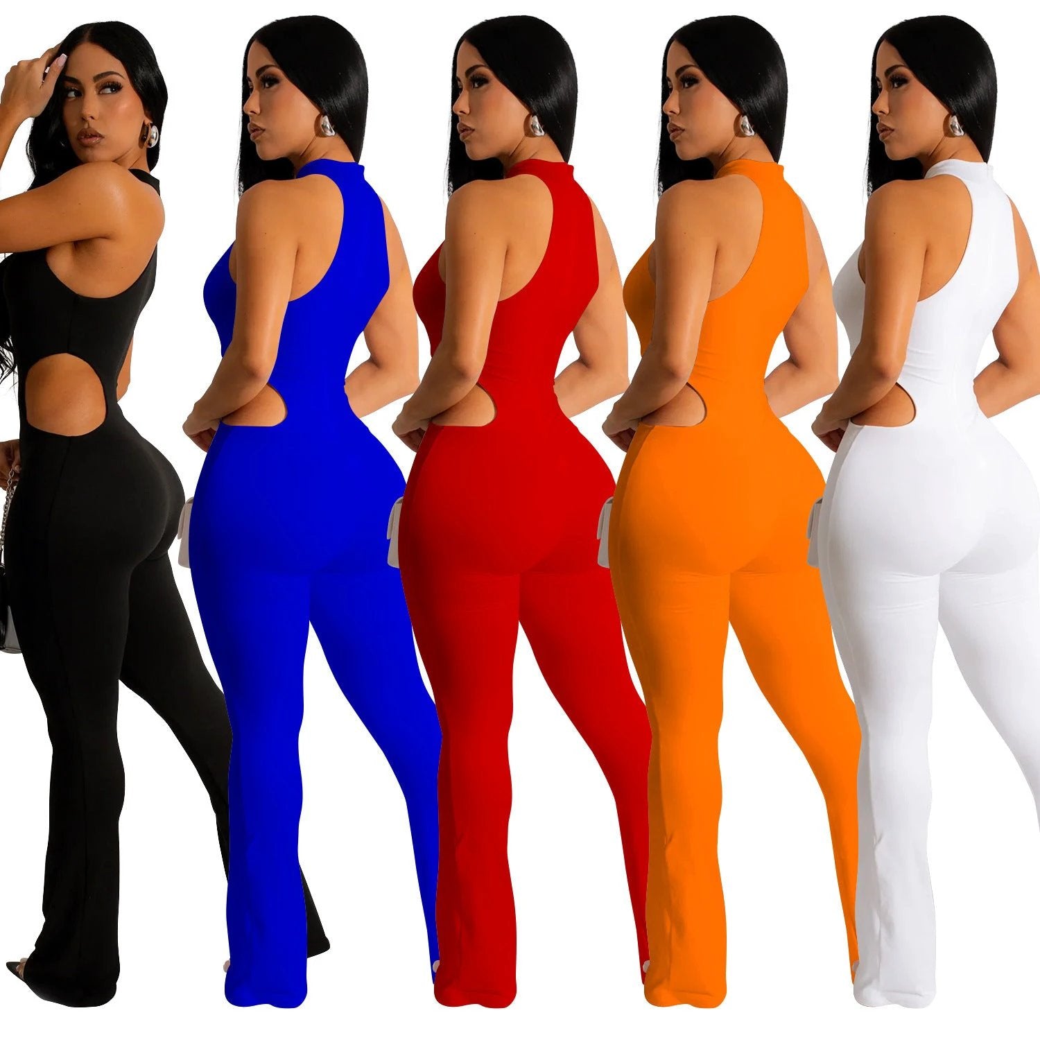 Halter Hollow-out Jumpsuit