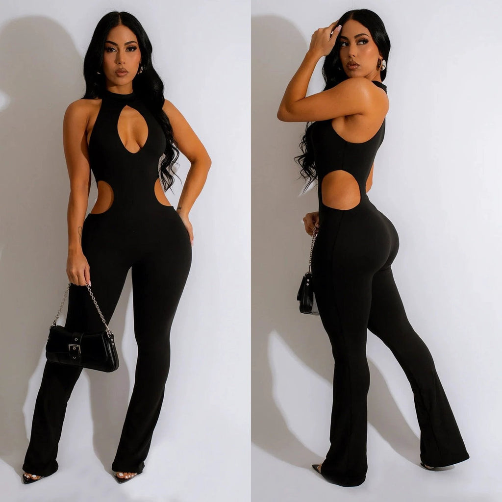 Halter Hollow-out Jumpsuit