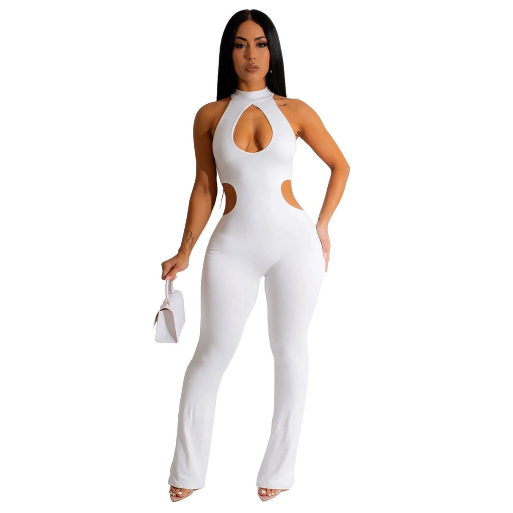 Halter Hollow-out Jumpsuit