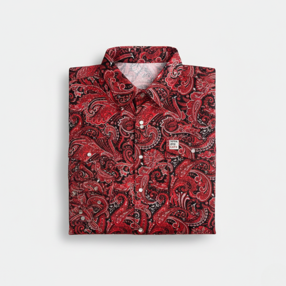WoahBros Red Paisley FR Shirt