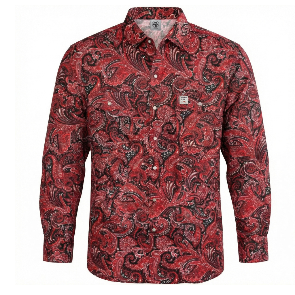 WoahBros Red Paisley FR Shirt