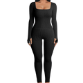 Sleek and Stylish  Ribbed Yoga Jumpsuit