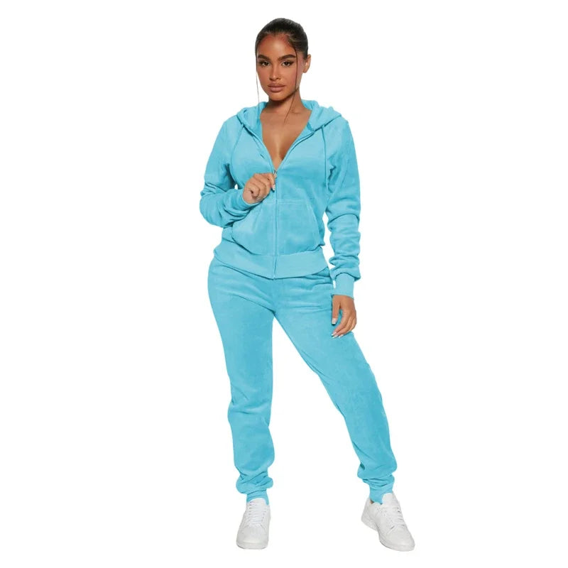 Cozy Comfort Velvet Pant Sets for Women
