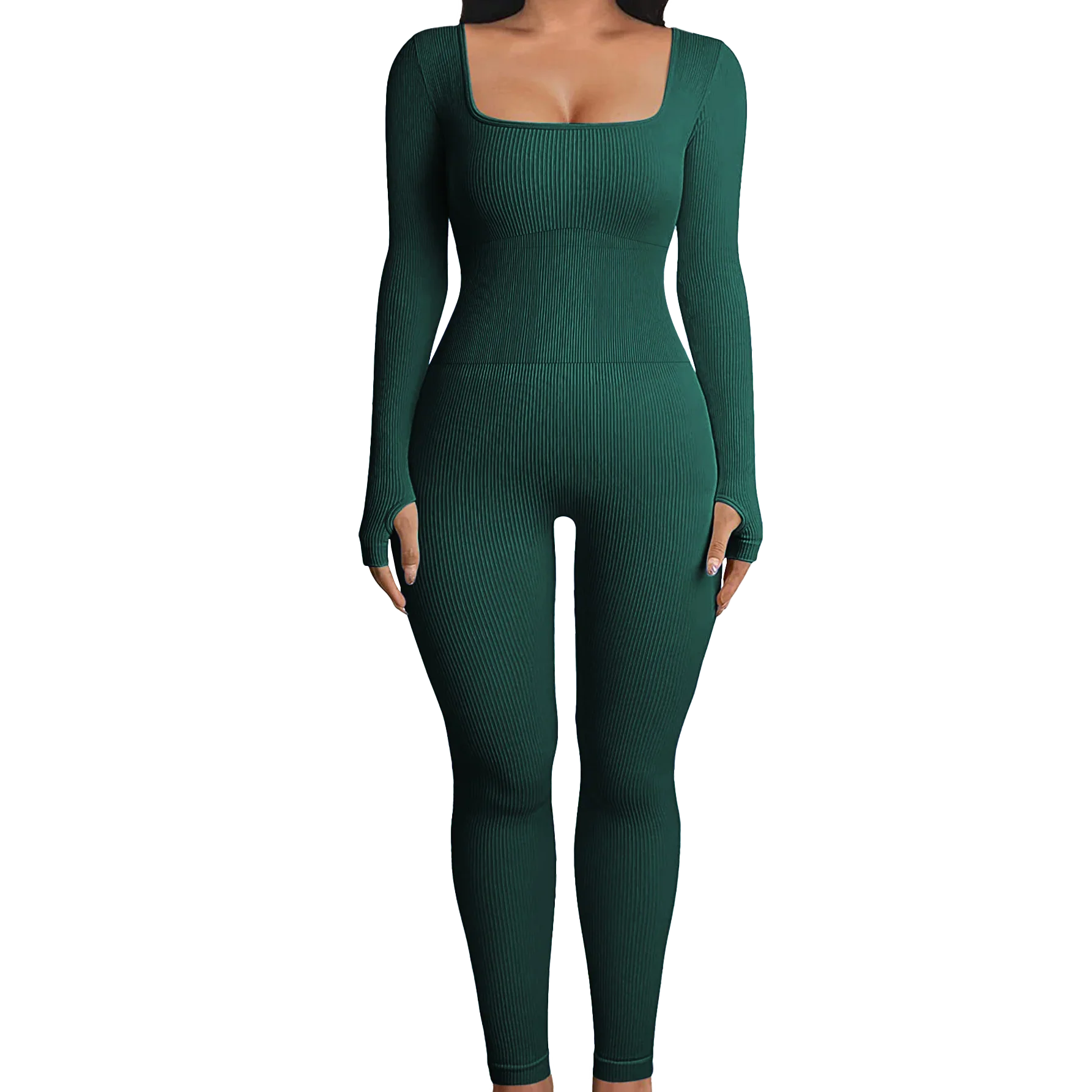 Sleek and Stylish  Ribbed Yoga Jumpsuit