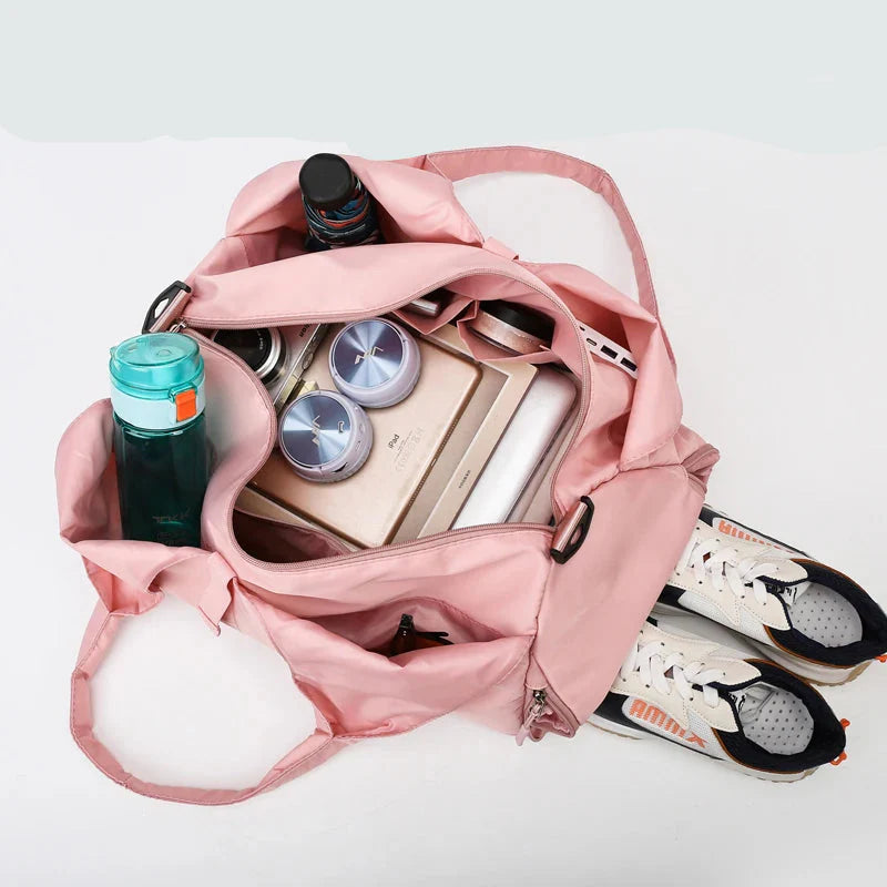 Women's Large Capacity Travel Handbag with Multiple Pockets