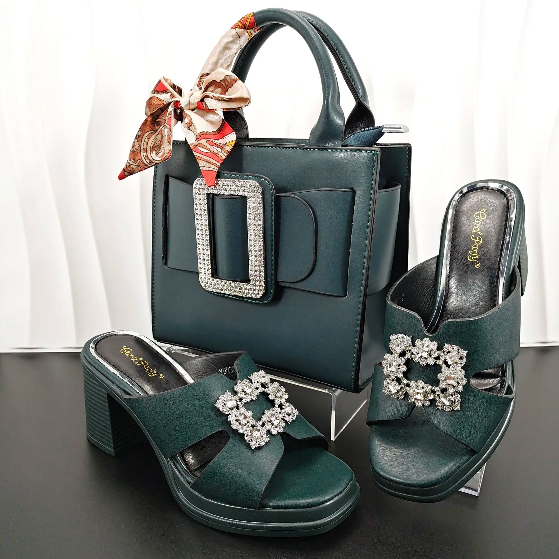 Latest Women Summer Toe Sandals and Bag set ED135