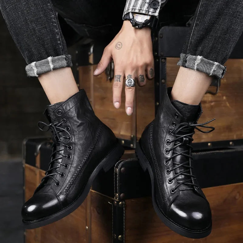 Timeless Style: Retro Men's Ankle Boots