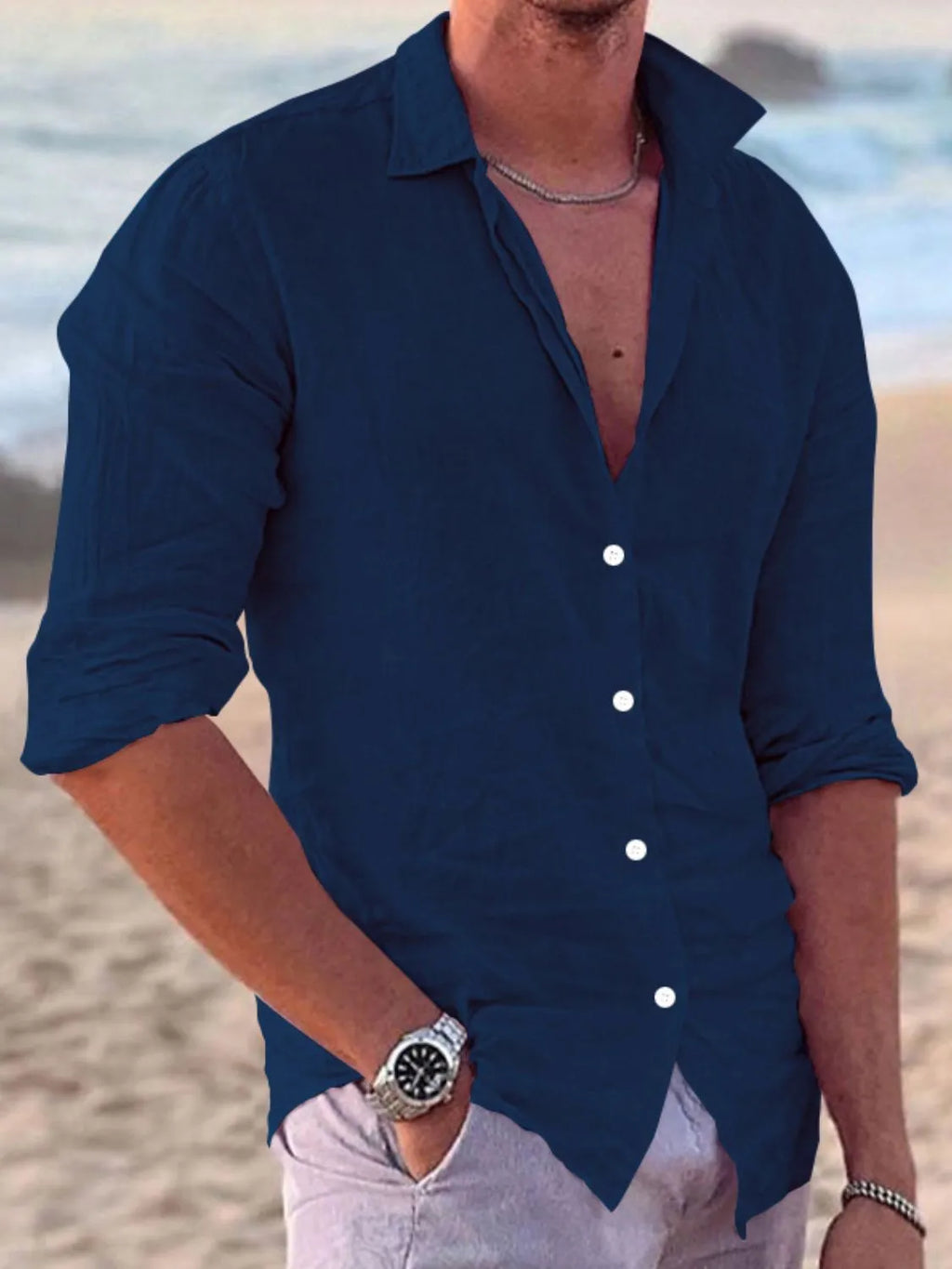 Men's Button Up Long Sleeve Shirt