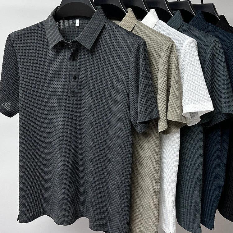 Mesh Short Sleeve Dress Shirt