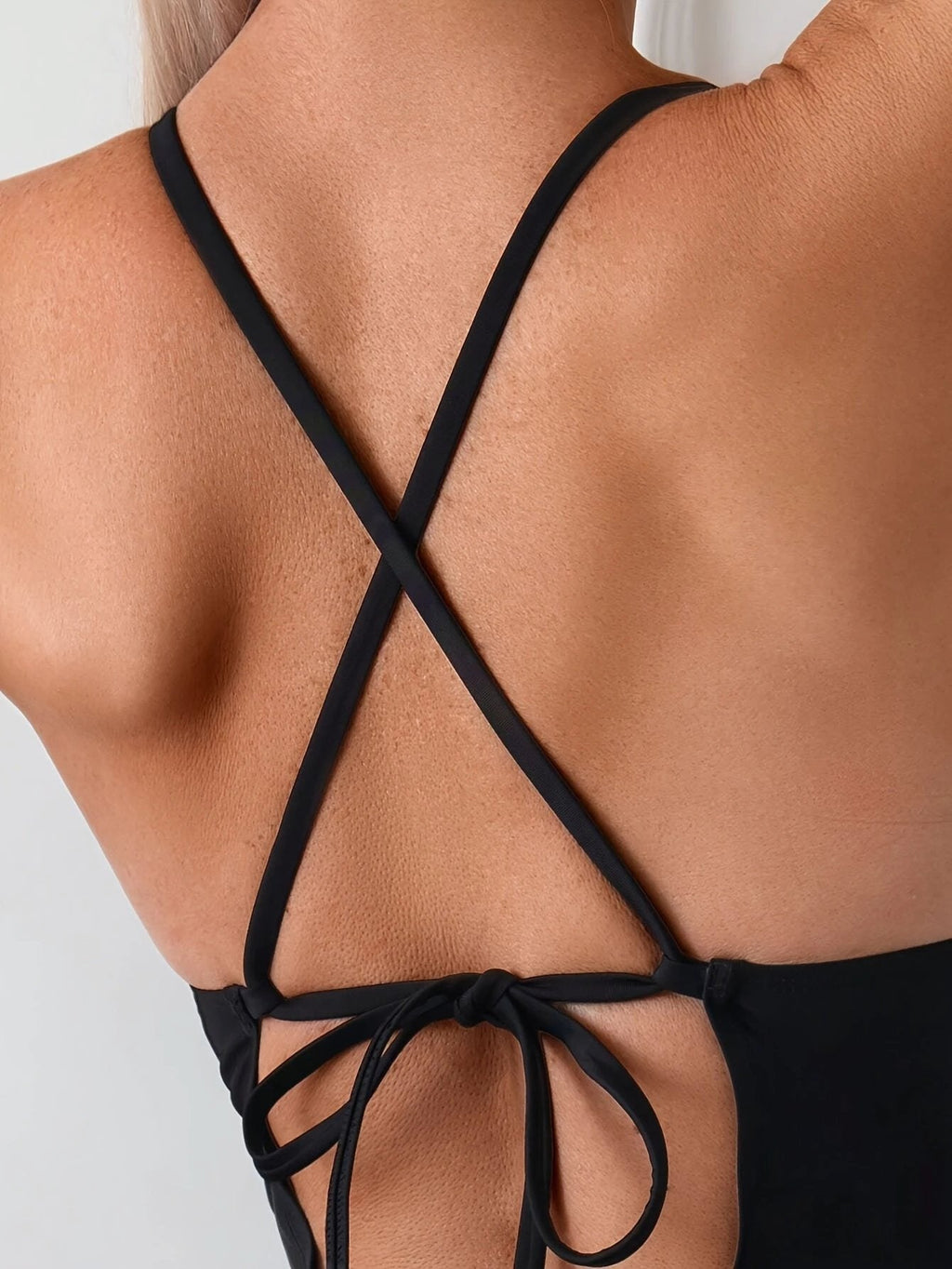 Elegant One-piece Open Back Swimsuit