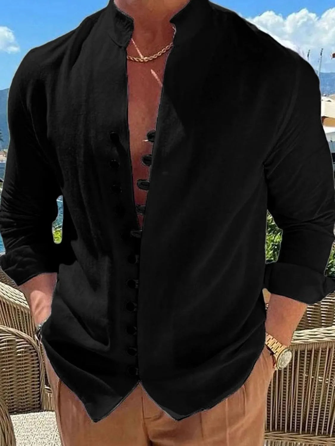 Men's Button Up Long Sleeve Shirt